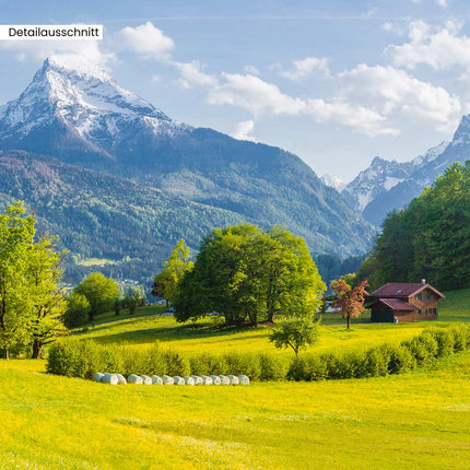 Leinwandbild Fensterblick "Alpen"
