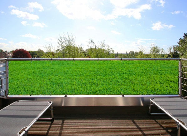 Sichtschutzbanner für Zaun & Balkon Gras