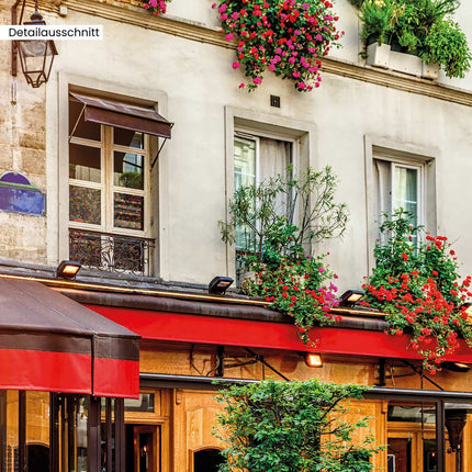 Leinwandbild Fensterblick "Café Paris"