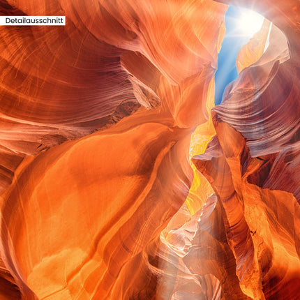 Leinwandbild "Sonnenstrahlen in den Canyon"