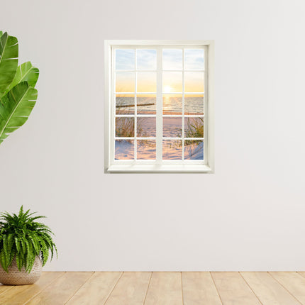 Romantische Urlaubsfoto für zu Hause, toller AUsblick inklusive gedrucktem Fensterrahmen für ihr Schlafzimmer