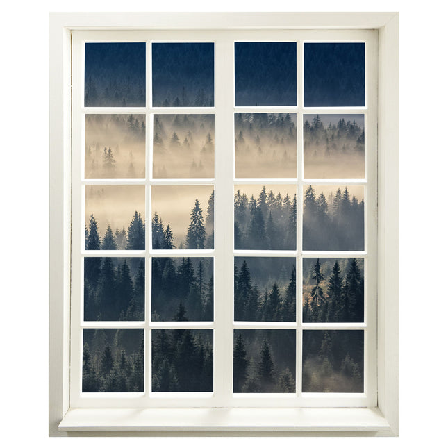 Wandtattoo Fensterblick "Nebelwald" Hauptansicht