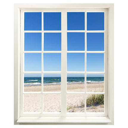 Hauptbild Ostee Strand als Wandtattoo mit Sprossenfenster
