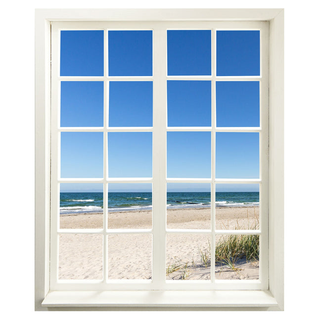 Hauptbild Ostee Strand als Wandtattoo mit Sprossenfenster